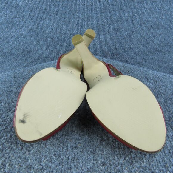 Jessica Simpson Aimee Women Slingback Heel Shoes Size 7.5 Red Patent Leather - Picture 9 of 9